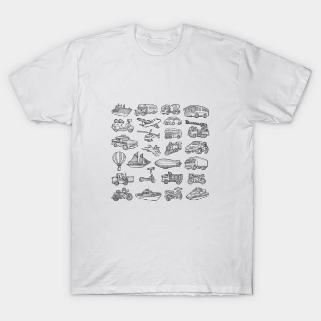 Transportation sketches T-Shirt by tsign703